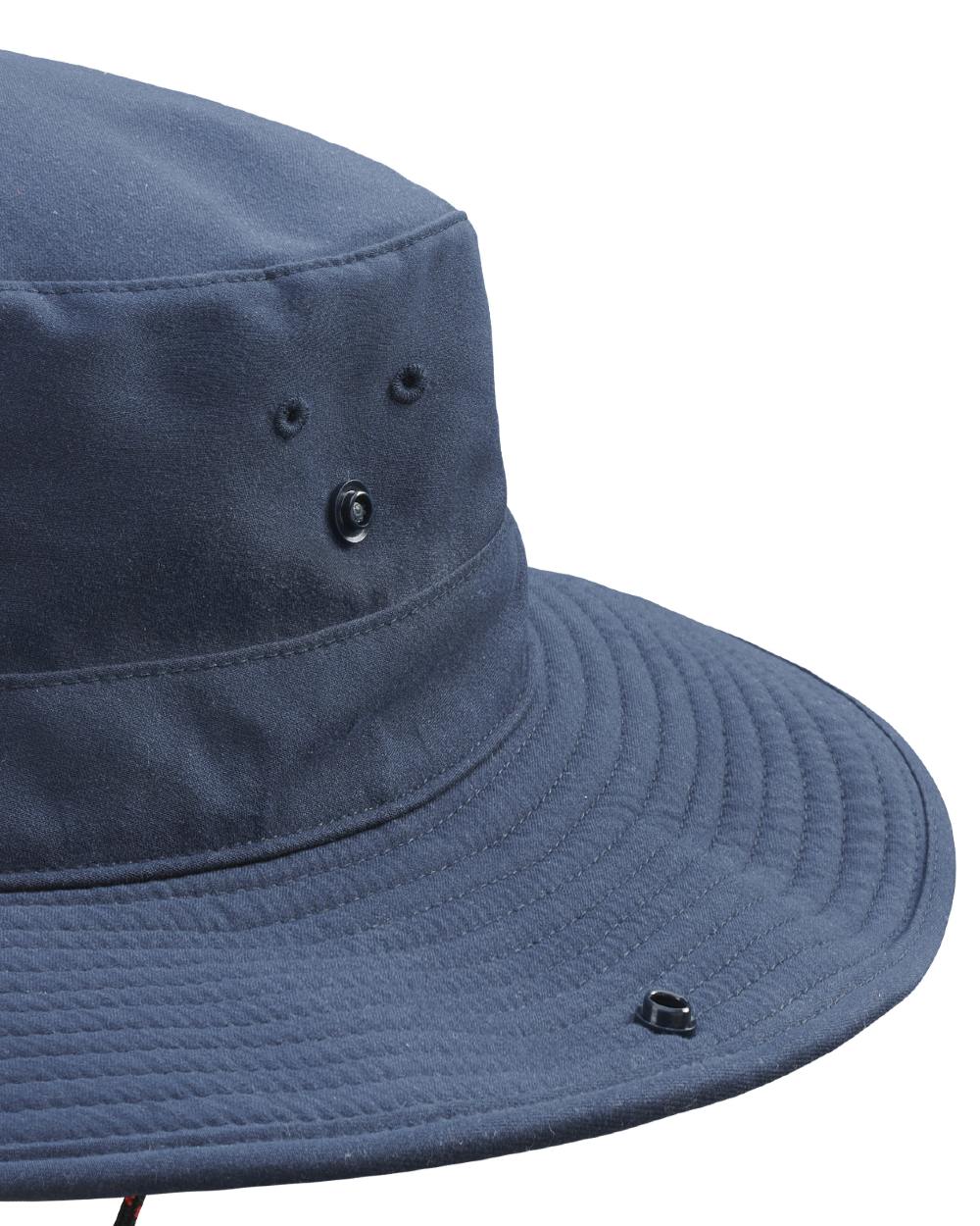 True Navy Coloured Musto Fast Dry Brimmed Hat on White Background
