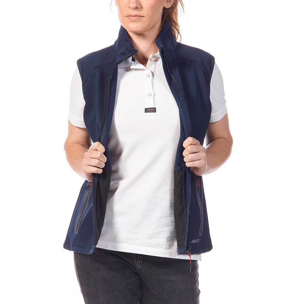 Musto Womens Essential Softshell Gilet in Navy