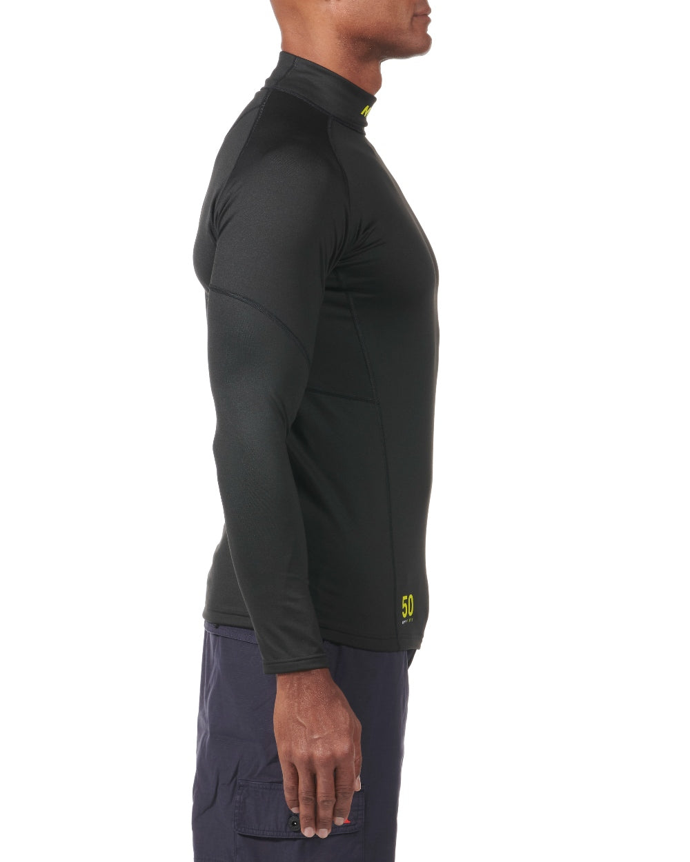 Black coloured Musto Mens Hydrothermal Top 2.0 on white background 
