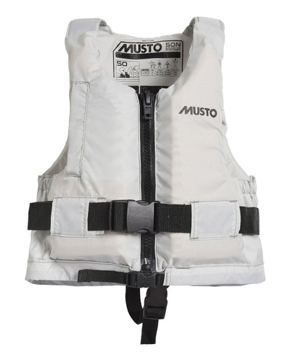 Platinum Coloured Musto Junior Buoyancy Aid On A White Background 