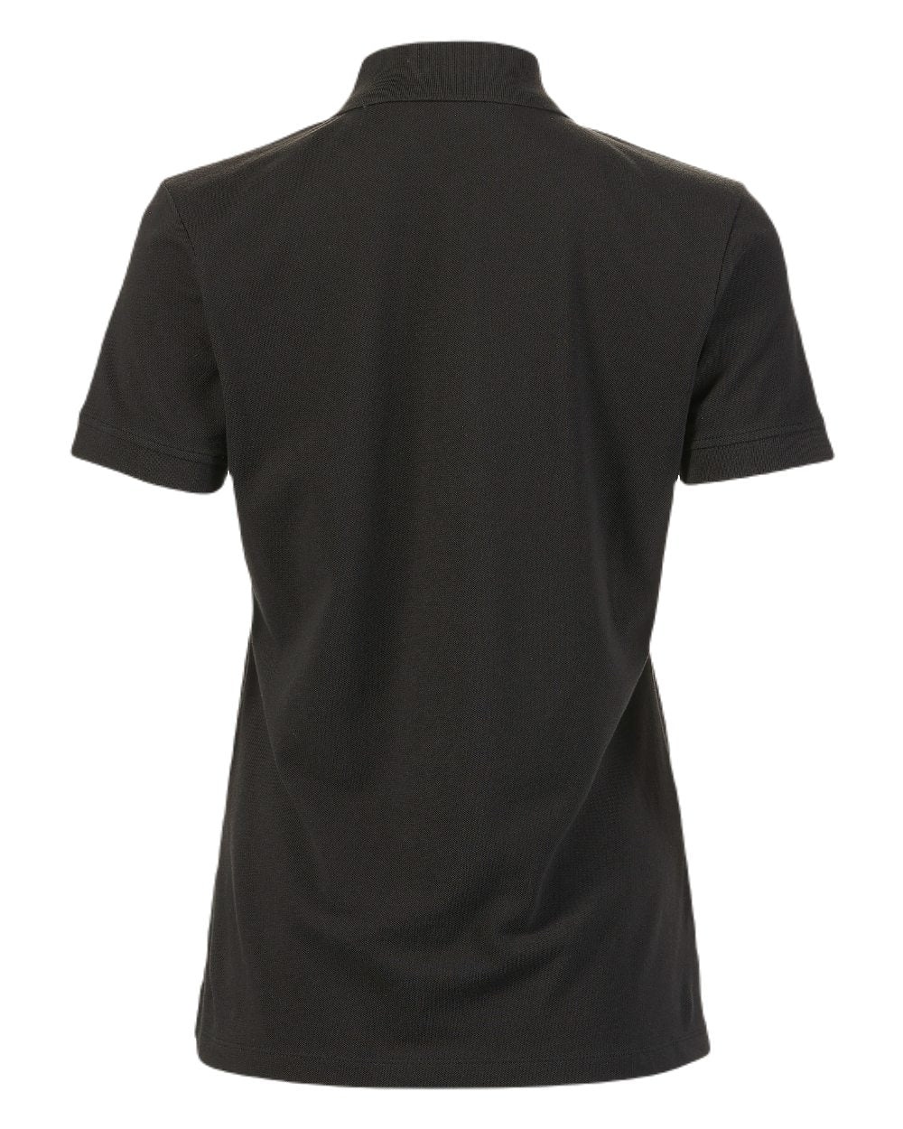 Black Coloured Musto Ladies Essential Pique Polo Shirt on White Background
