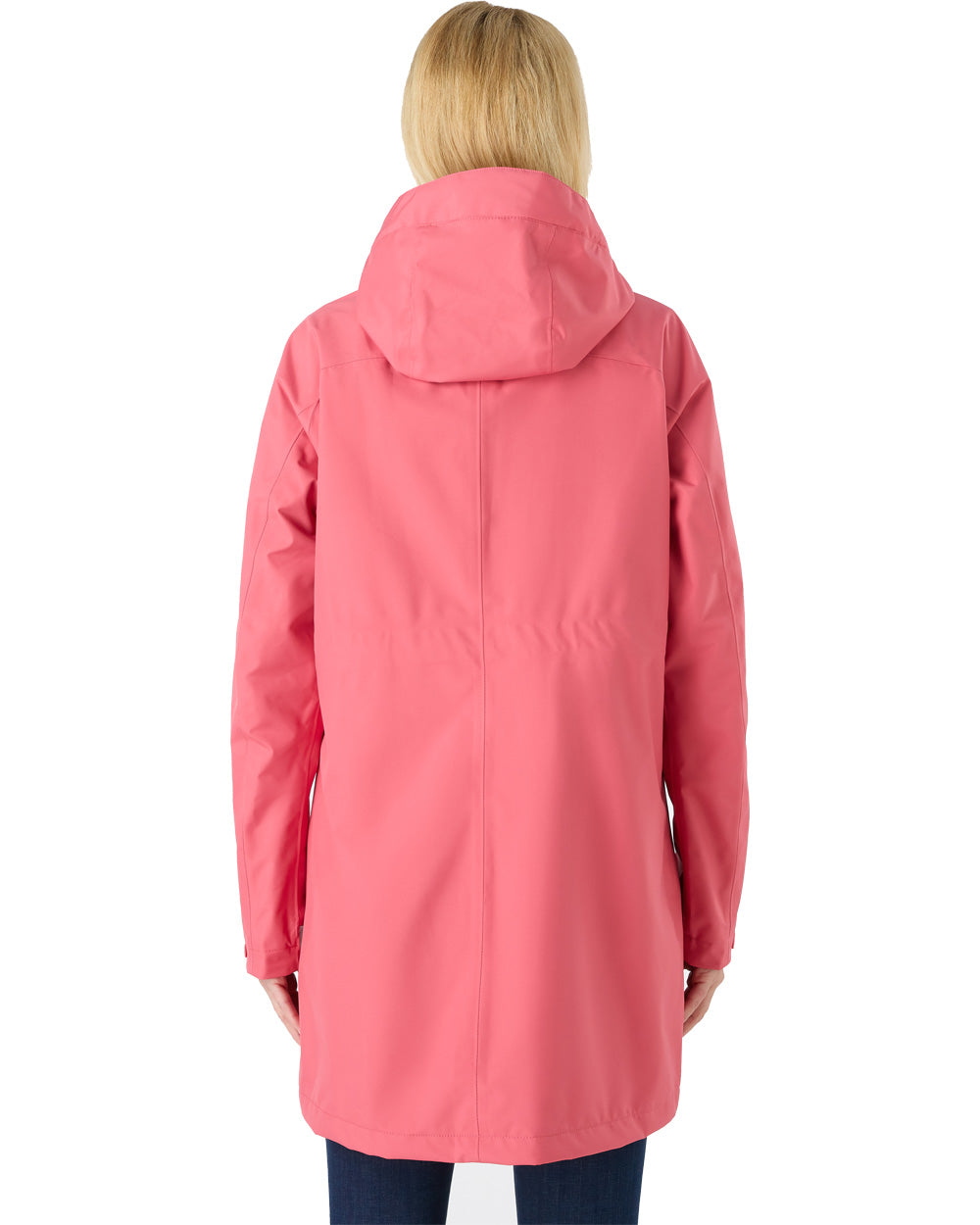 Sweet Raspberry coloured Musto Ladies Sardinia Rain Jacket on White background 