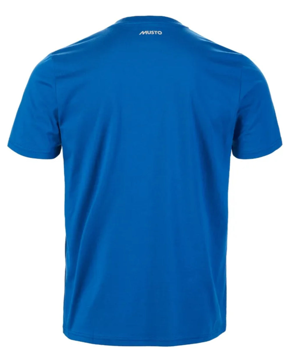 Aruba Blue Coloured Musto Logo Tee On A White Background 