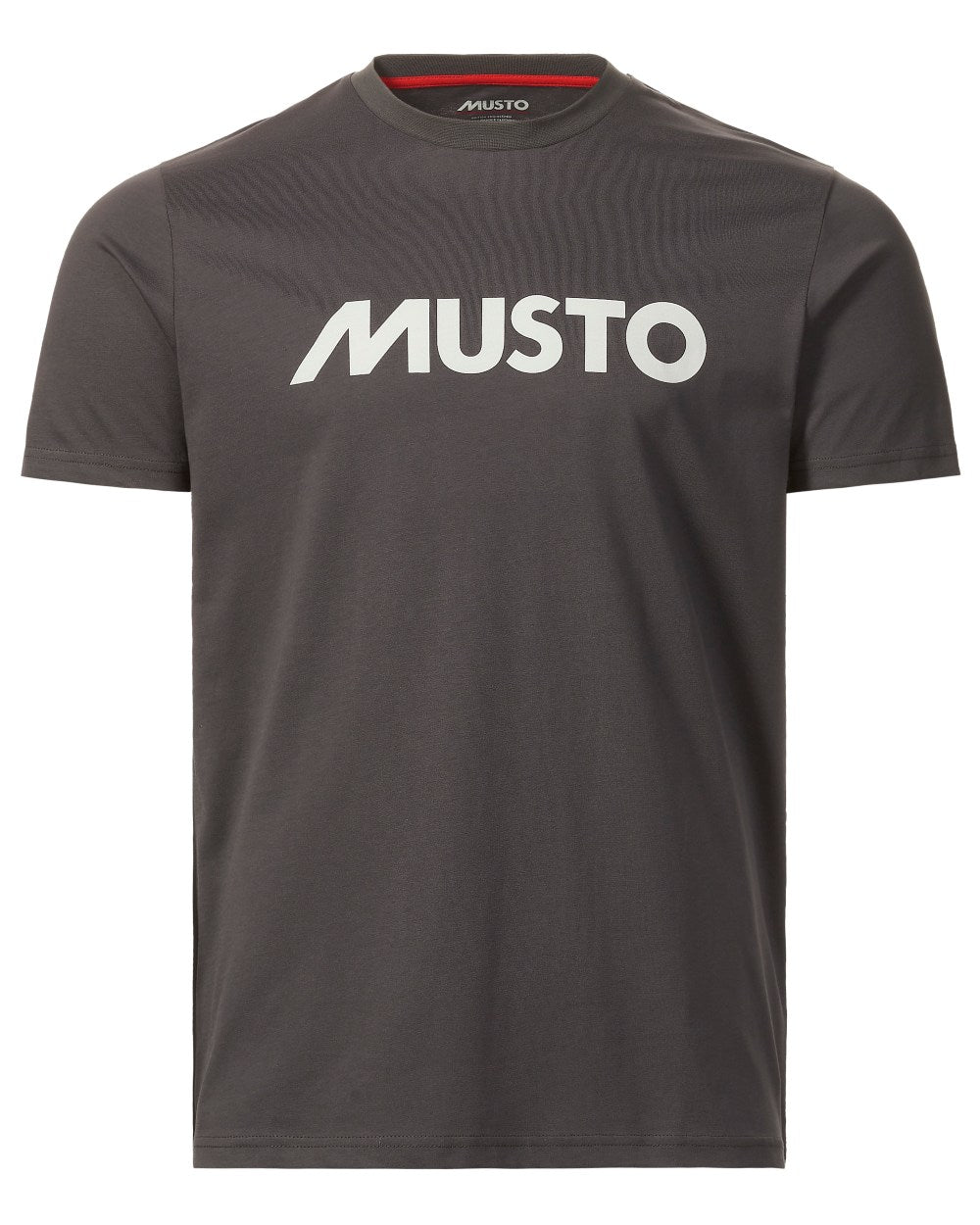 Carbon Coloured Musto Logo Tee On A White Background 