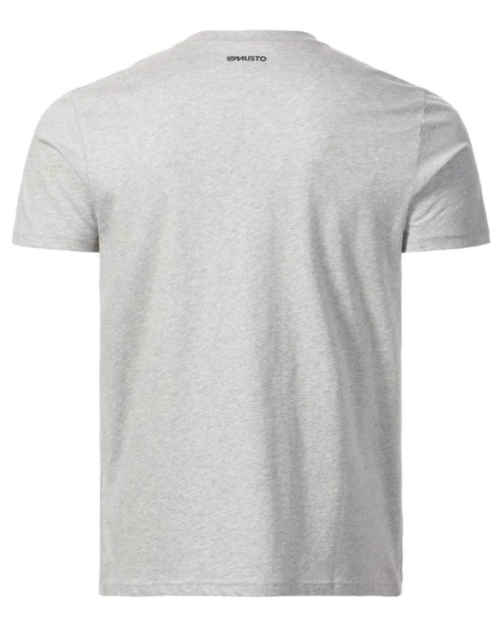 Grey Melange Coloured Musto Logo Tee On A White Background 