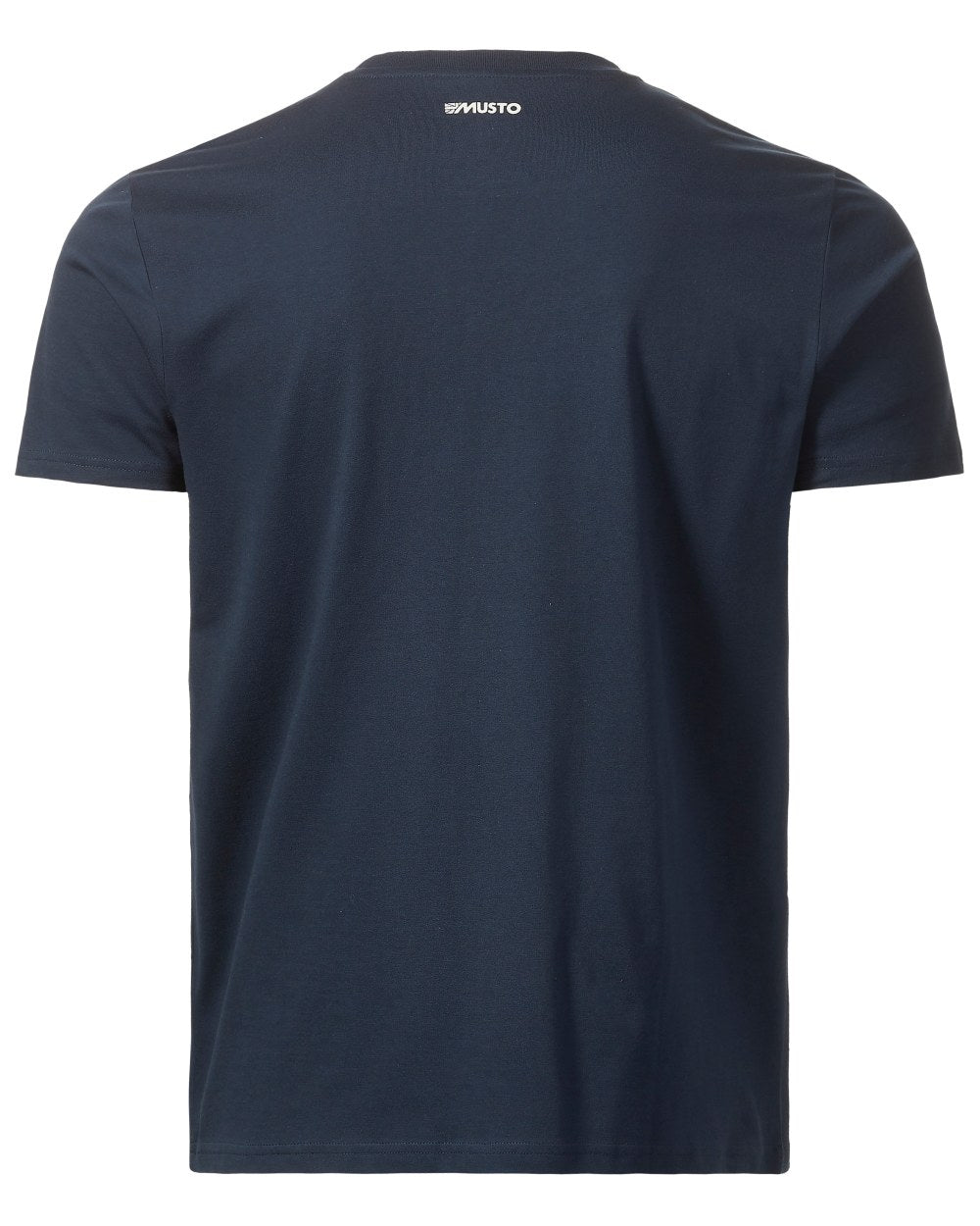 Navy Coloured Musto Logo Tee On A White Background 