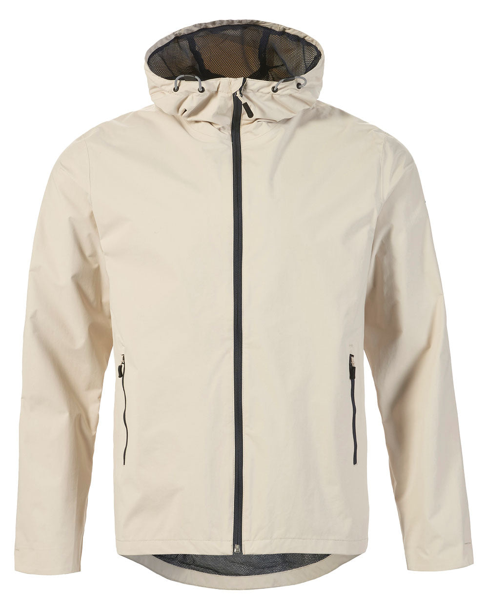 Pumice coloured Musto Marina Rain Jacket on White background 