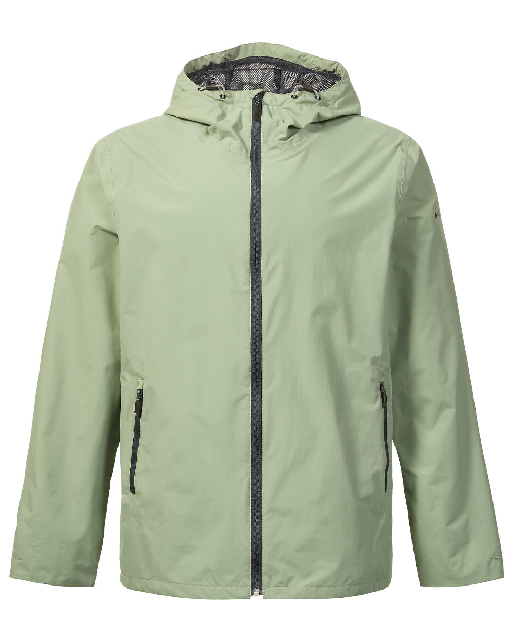 Sea Spray coloured Musto Marina Rain Jacket on White background 