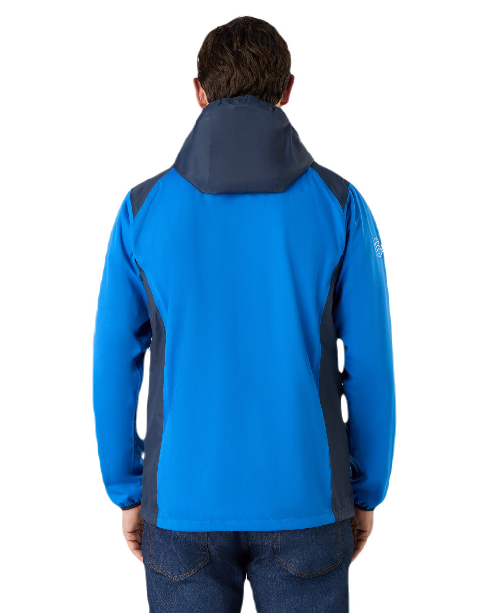 Aruba Blue/Navy Coloured Musto Mens 64 Active Waterproof Jacket On A White Background 