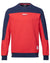 True Red/Navy Coloured Musto Mens 64 Crew Neck Sweat On A White Background #colour_true-red-navy