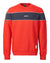 True Red coloured Musto Mens 64 Crew Sweat on white background #colour_true-red