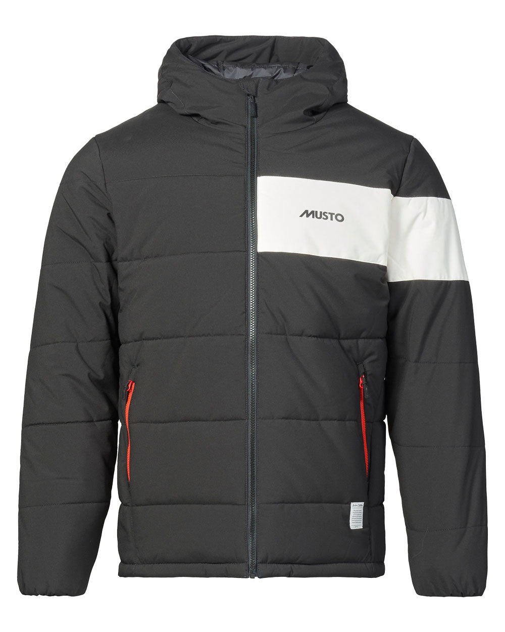 Black coloured Musto Mens 64 Puffer Jacket on white background 