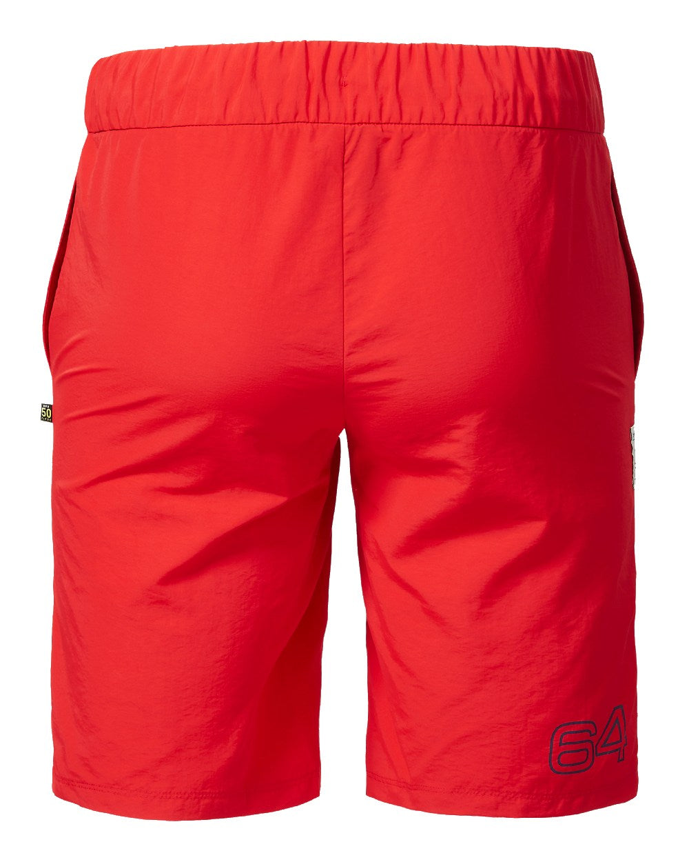 True Red coloured Musto Mens 64 Shorts on white background 