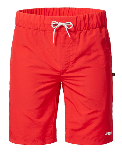 True Red coloured Musto Mens 64 Shorts on white background 