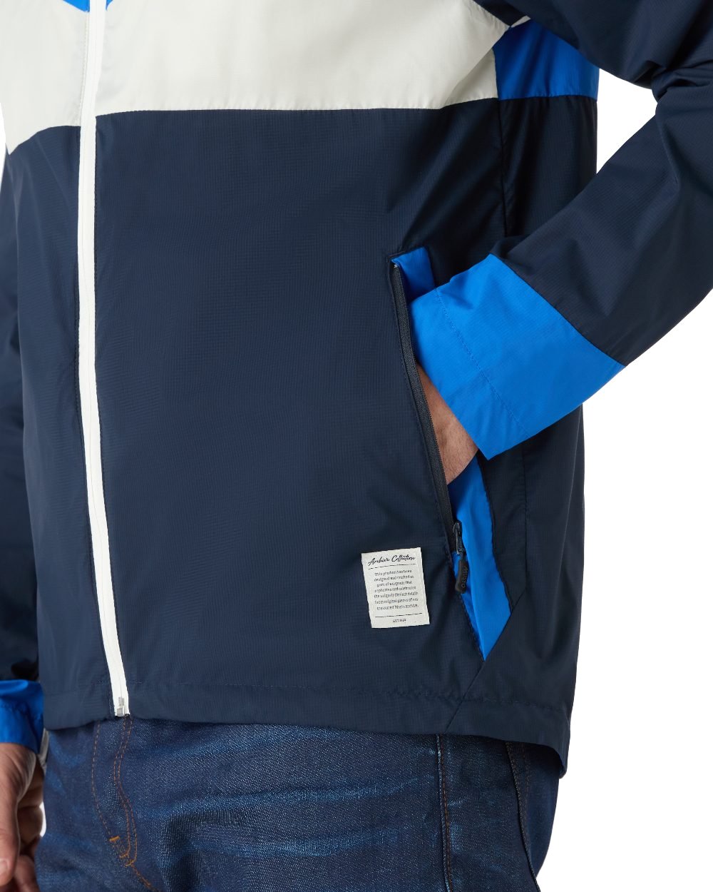 Aruba Blue/Navy/Asw Musto Mens 64 Waterproof Jacket On A White Background 