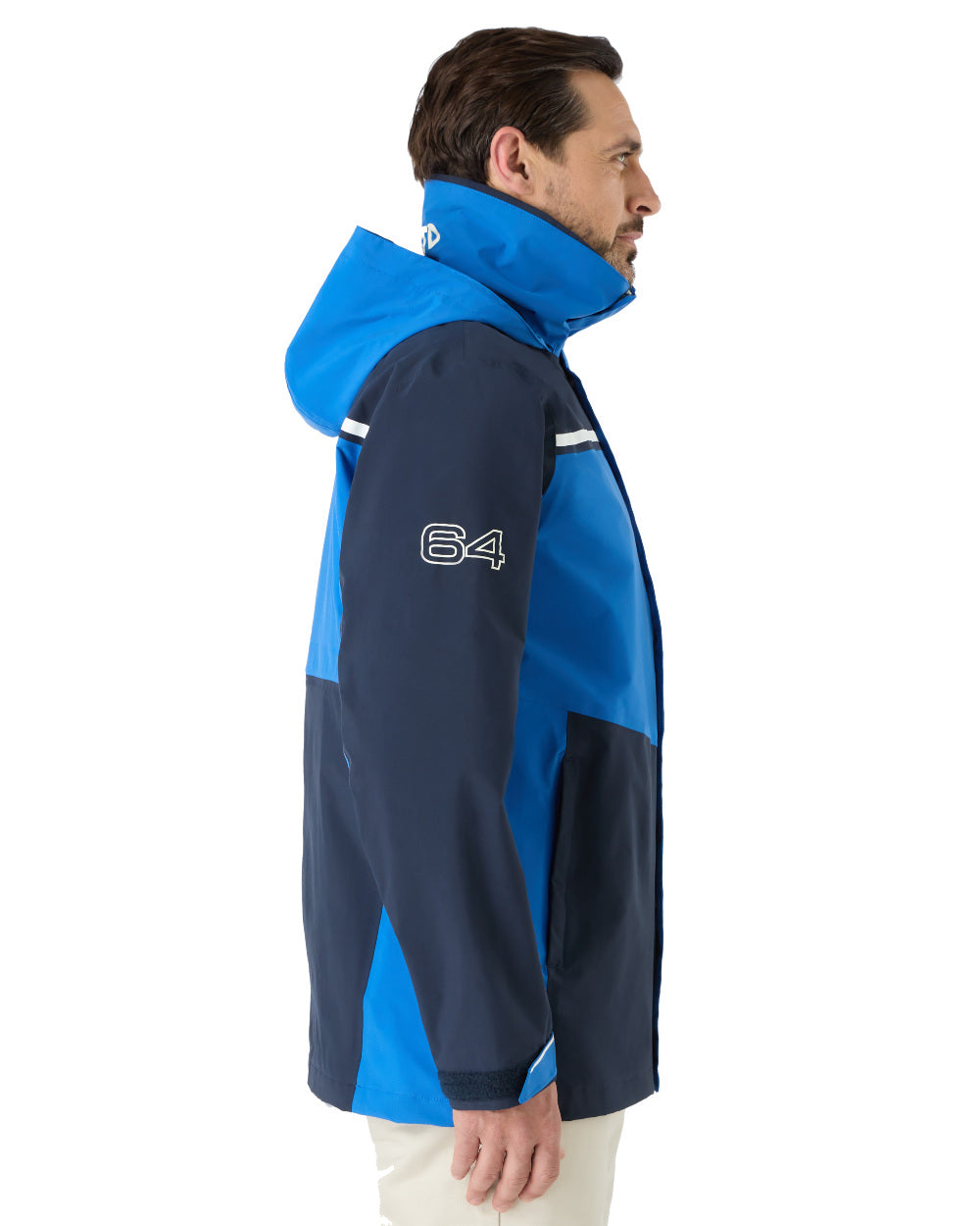 Aruba Blue/Navy/Asw Musto Mens 64 Waterproof Jacket On A White Background 