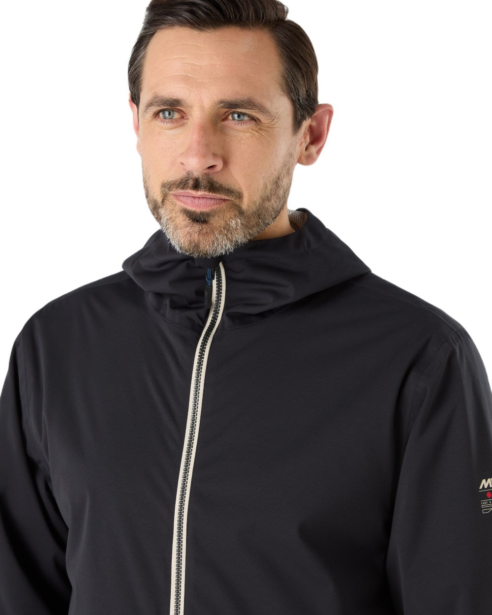 Black Coloured Musto Mens Active Rain Jacket On A White Background 