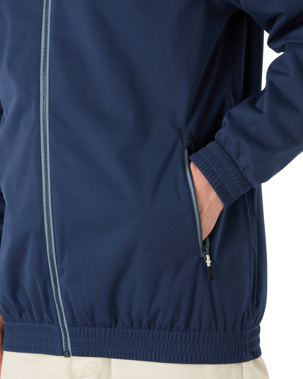 Navy Coloured Musto Mens Active Rain Jacket On A White Background 