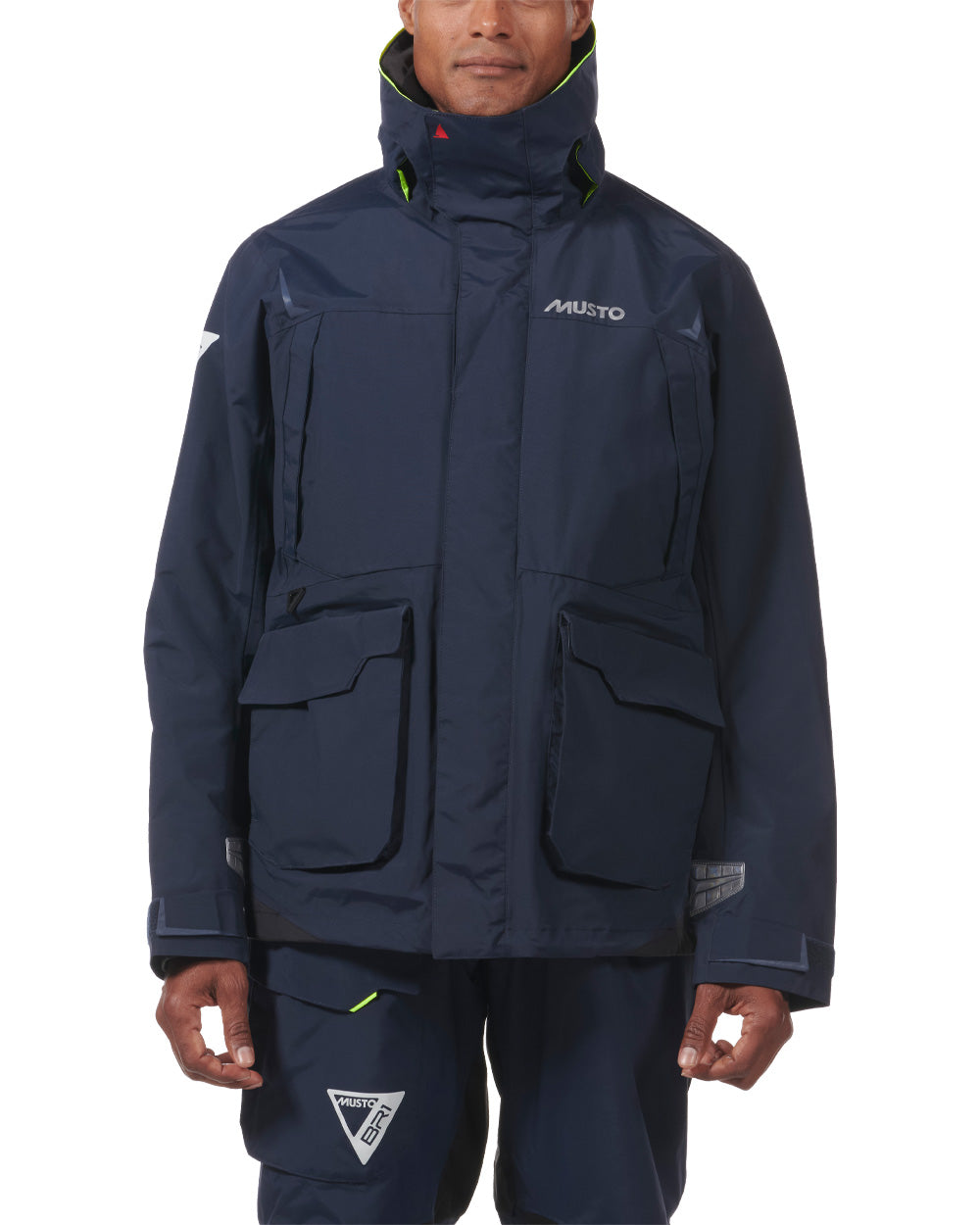 True Navy coloured Musto Mens BR1 Channel Jacket on White background 