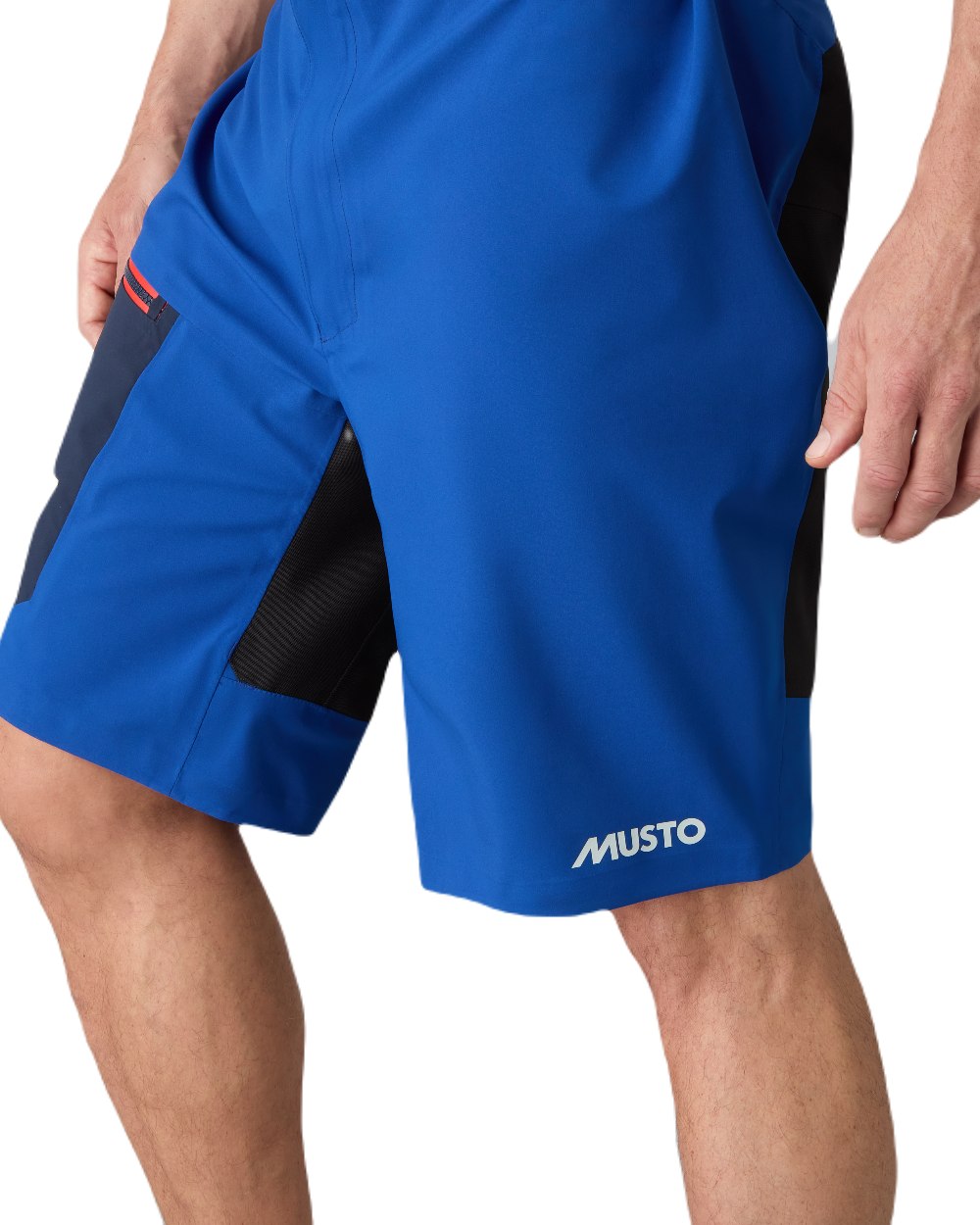 Mazarine Blue Coloured Musto Mens Br3 Sport Waterproof Short on White Background
