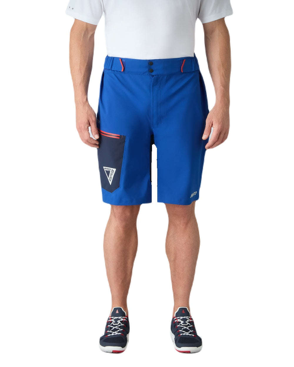 Mazarine Blue Coloured Musto Mens Br3 Sport Waterproof Short on White Background
