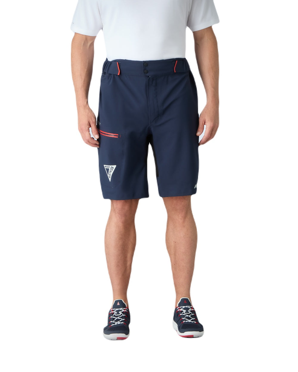 True Navy Coloured Musto Mens Br3 Sport Waterproof Short on White Background
