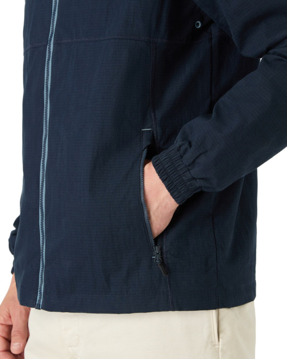 Navy Coloured Musto Mens Coastal Waterproof Jacket On A White Background 