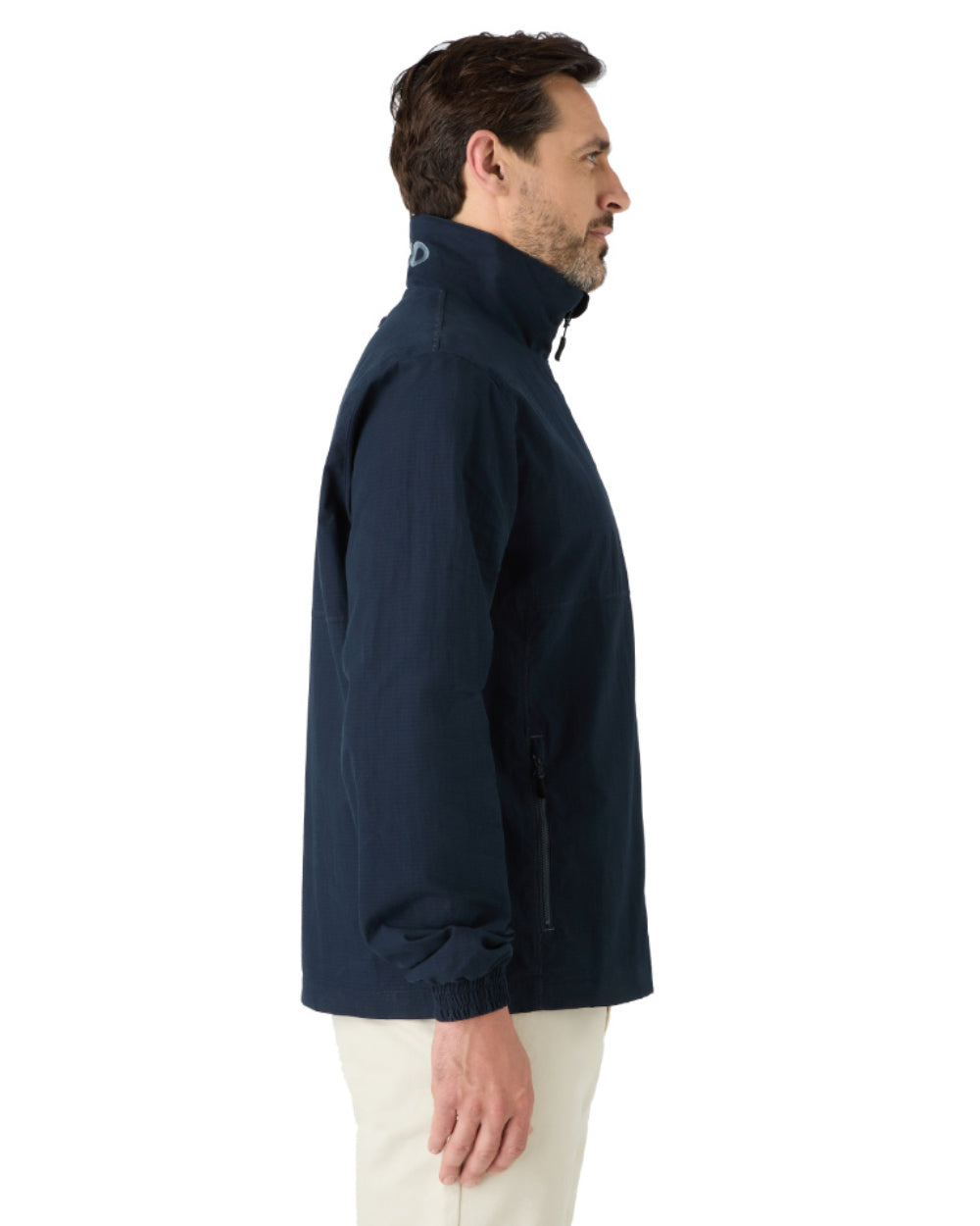 Navy Coloured Musto Mens Coastal Waterproof Jacket On A White Background 