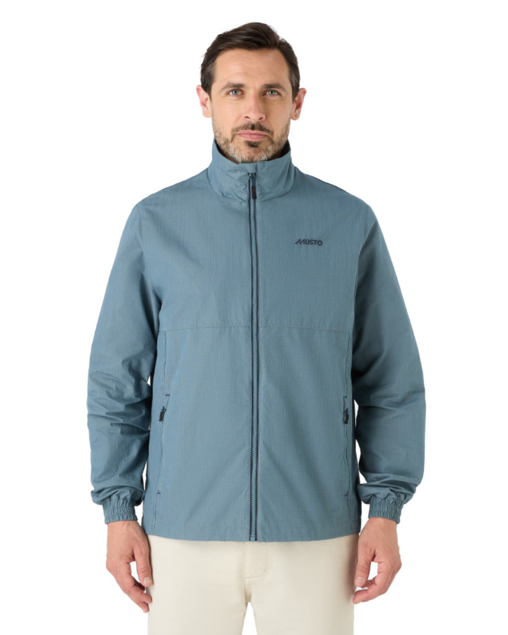 Stormy Weather Coloured Musto Mens Coastal Waterproof Jacket On A White Background 