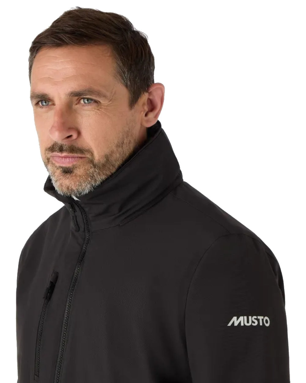 Black Coloured Musto Mens Corsica Jacket on White Background
