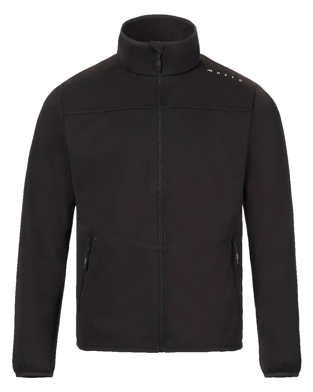 Black Coloured Musto Mens Evo Crew Softshell Jacket on White Background
