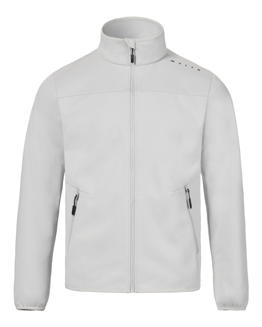 Platinum Coloured Musto Mens Evo Crew Softshell Jacket on White Background
