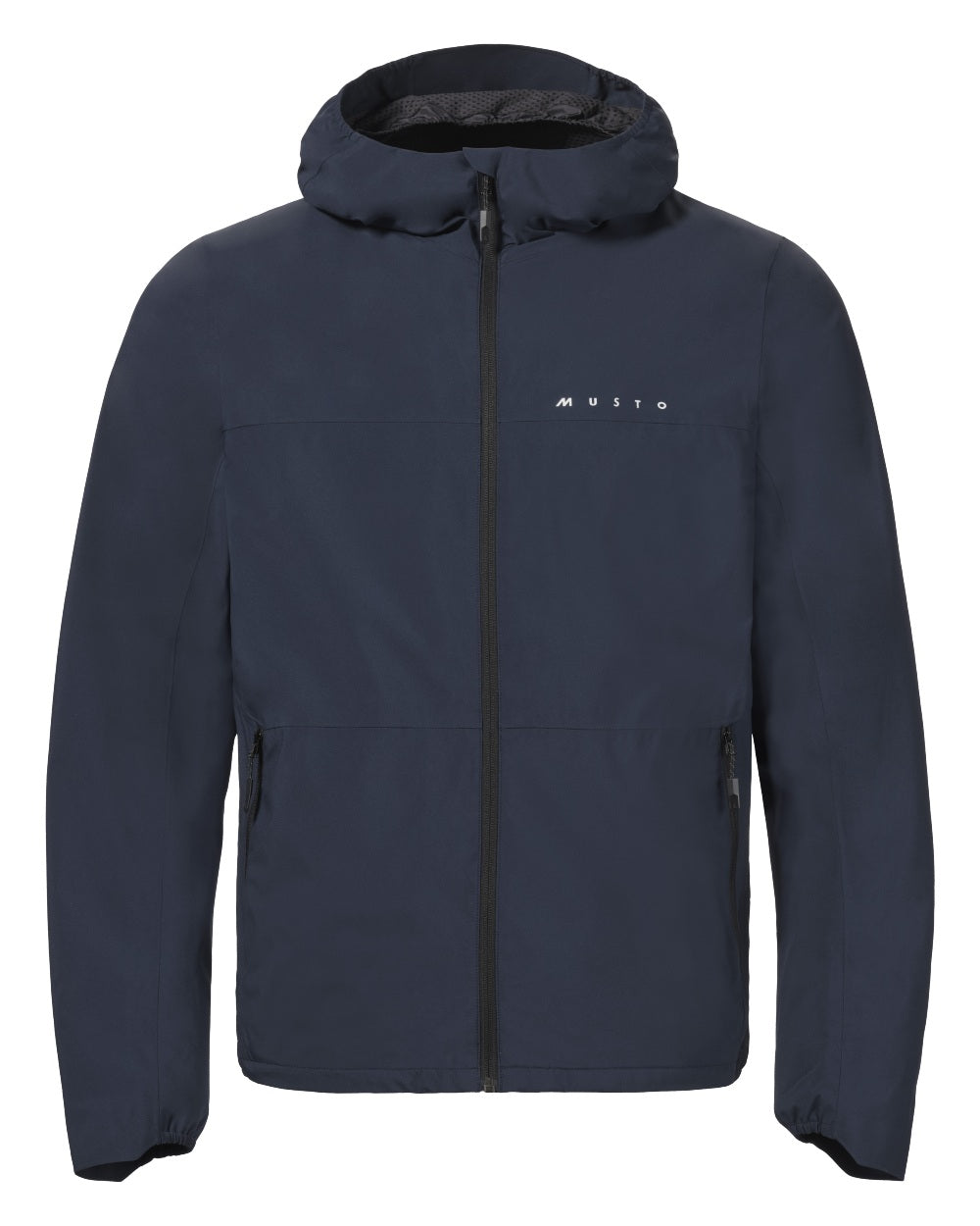 Navy Coloured Musto Mens Evo Lite Rain Jacket on White Background
