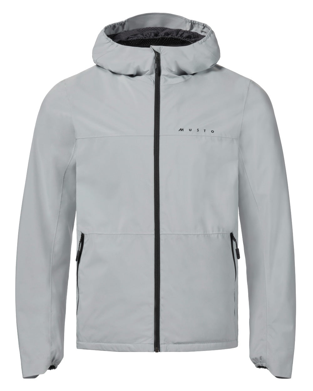 Quarry Coloured Musto Mens Evo Lite Rain Jacket on White Background

