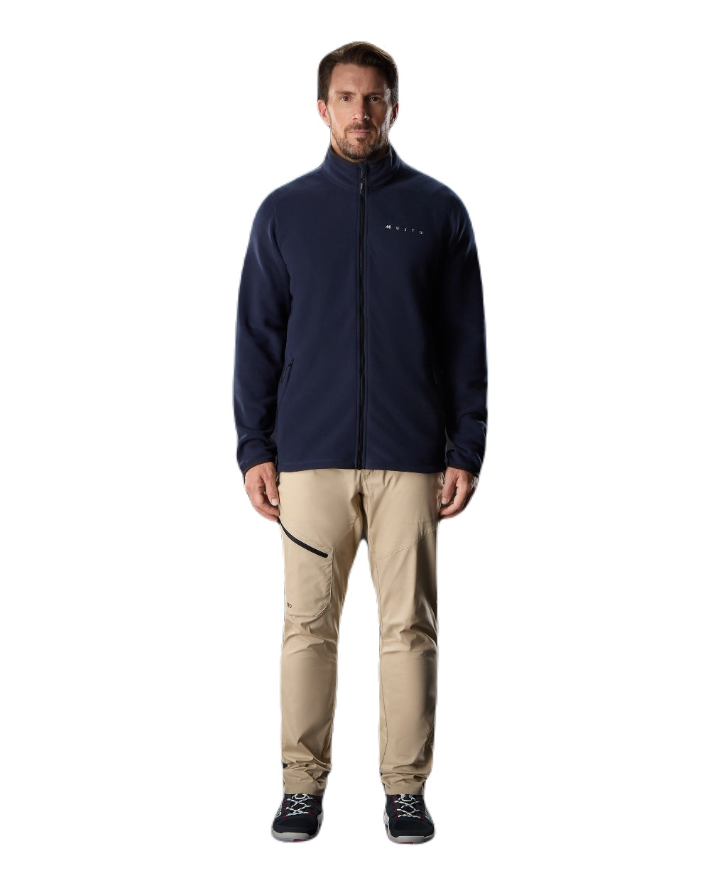 Navy Coloured Musto Mens Evo Polartec 200 Fleece Jacket on White Background
