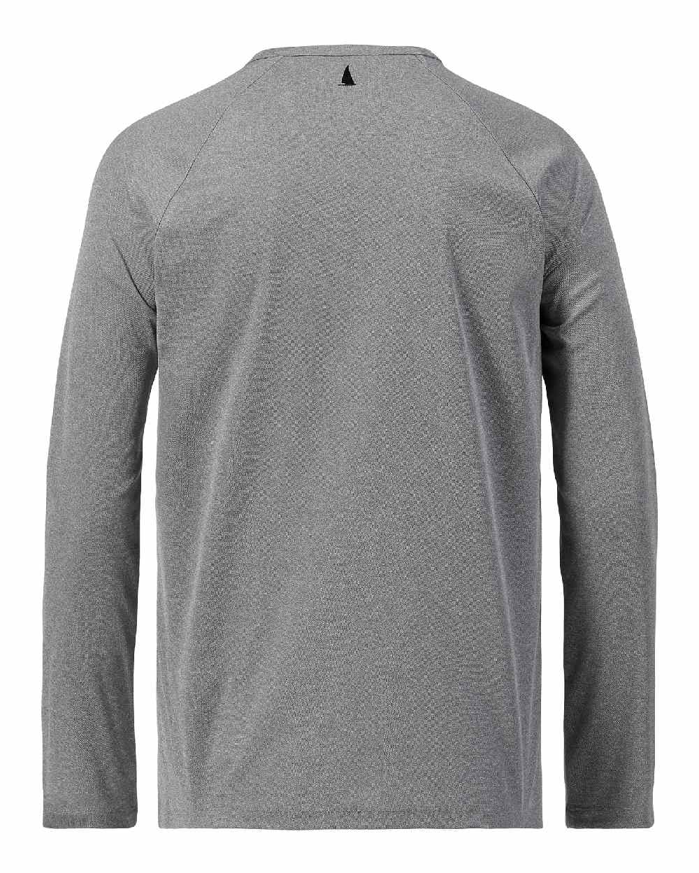 Platinum coloured Musto Mens Evolution Newport Osm Edye Long Sleeve T-shirt on white background 