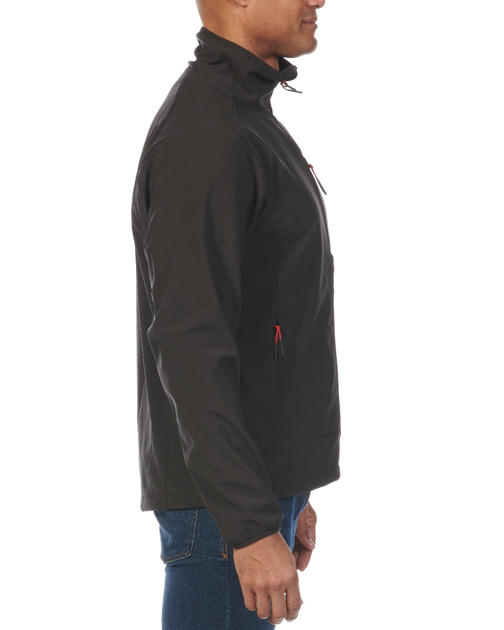 Black coloured Musto Mens Evolution Softshell Full Zip on white background 