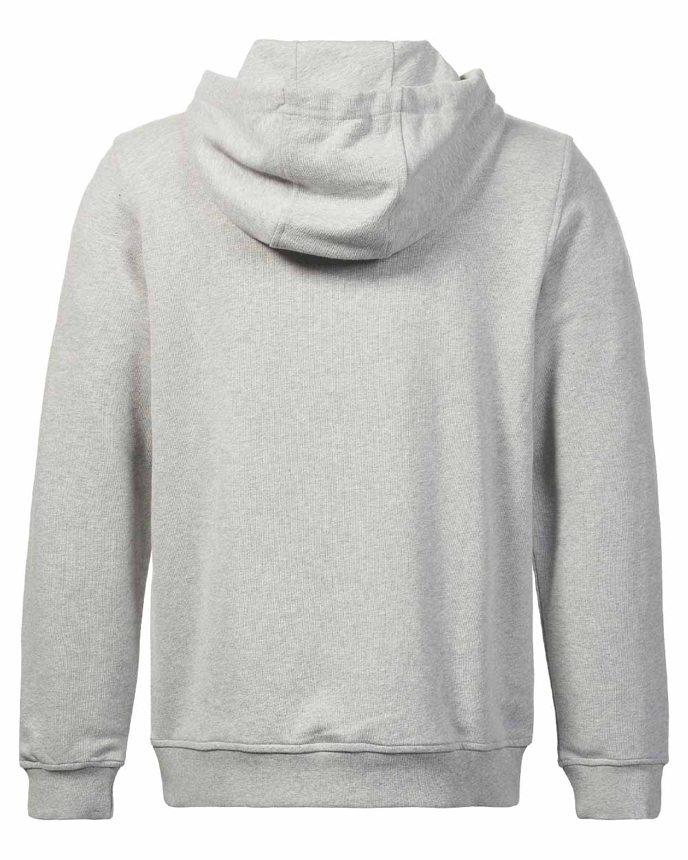 Grey Melange coloured Musto Mens Logo Hoodie on White background 