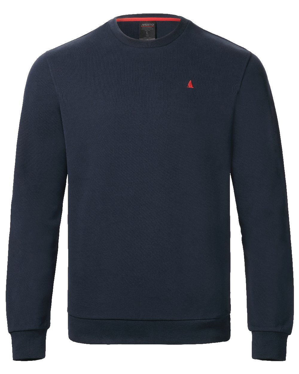 Navy Coloured Musto Mens Original Crew Neck Sweater on White Background
