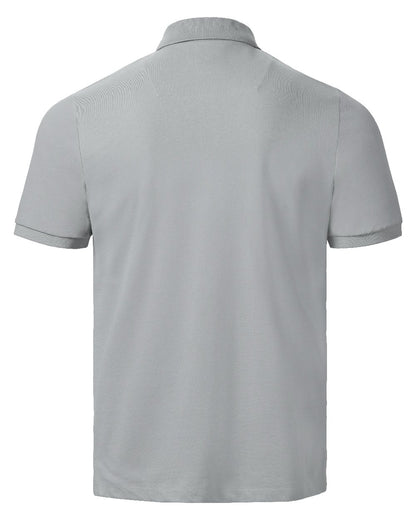 Quarry Coloured Musto Mens Original Short Sleeve Polo Shirt on White Background
