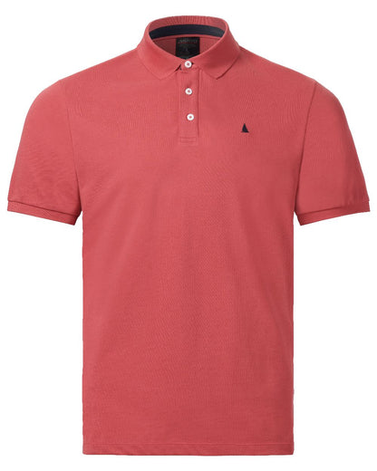Sweet Raspberry Coloured Musto Mens Original Short Sleeve Polo Shirt on White Background
