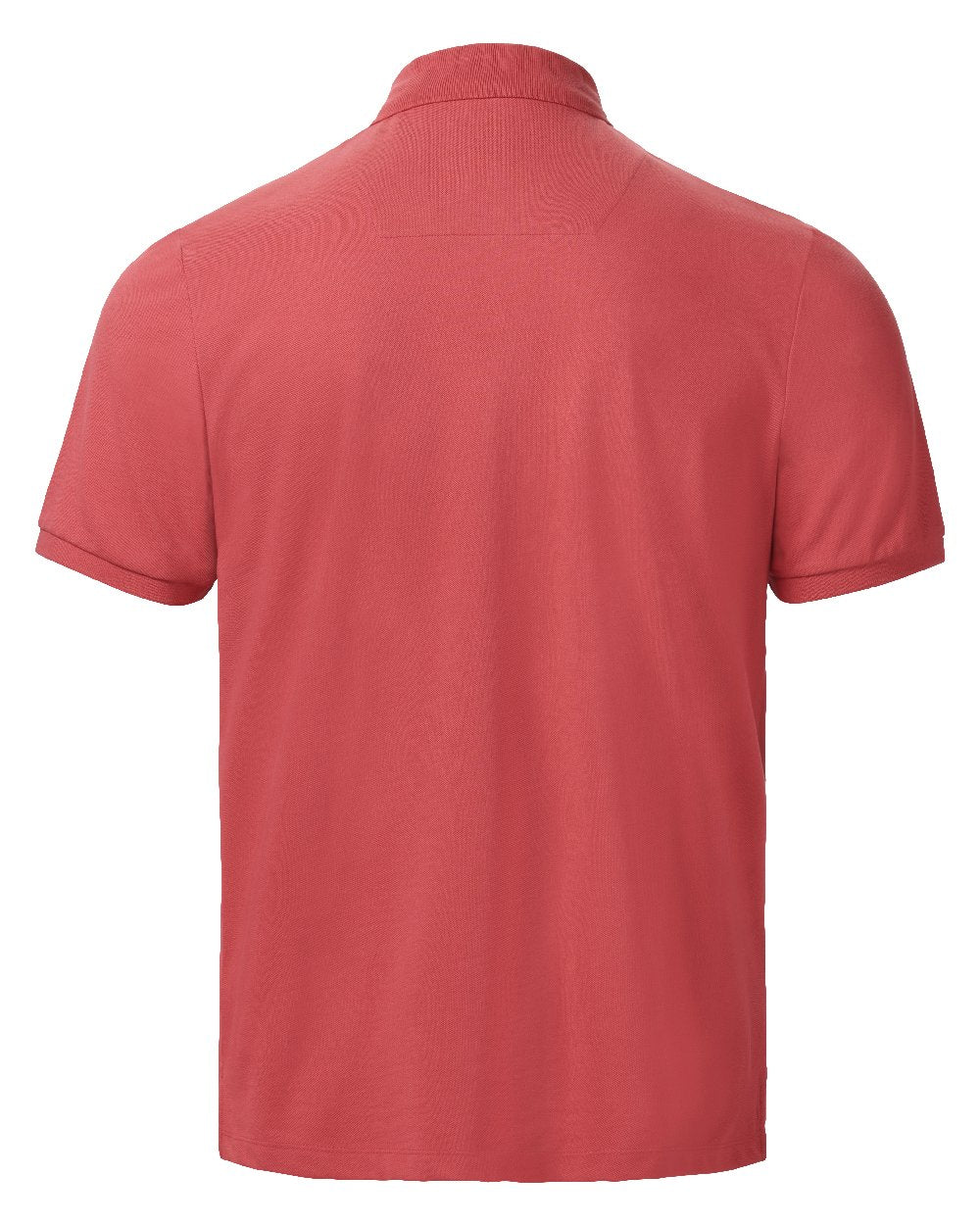 Sweet Raspberry Coloured Musto Mens Original Short Sleeve Polo Shirt on White Background
