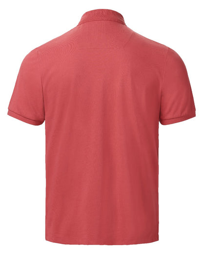 Sweet Raspberry Coloured Musto Mens Original Short Sleeve Polo Shirt on White Background

