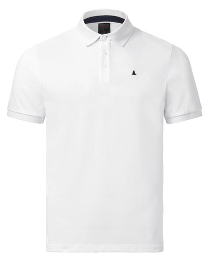White Coloured Musto Mens Original Short Sleeve Polo shirt on White Background
