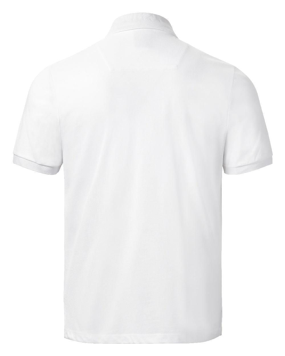White Coloured Musto Mens Original Short Sleeve Polo Shirt on White Background
