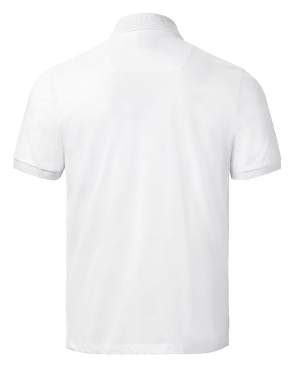 White Coloured Musto Mens Original Short Sleeve Polo Shirt on White Background
