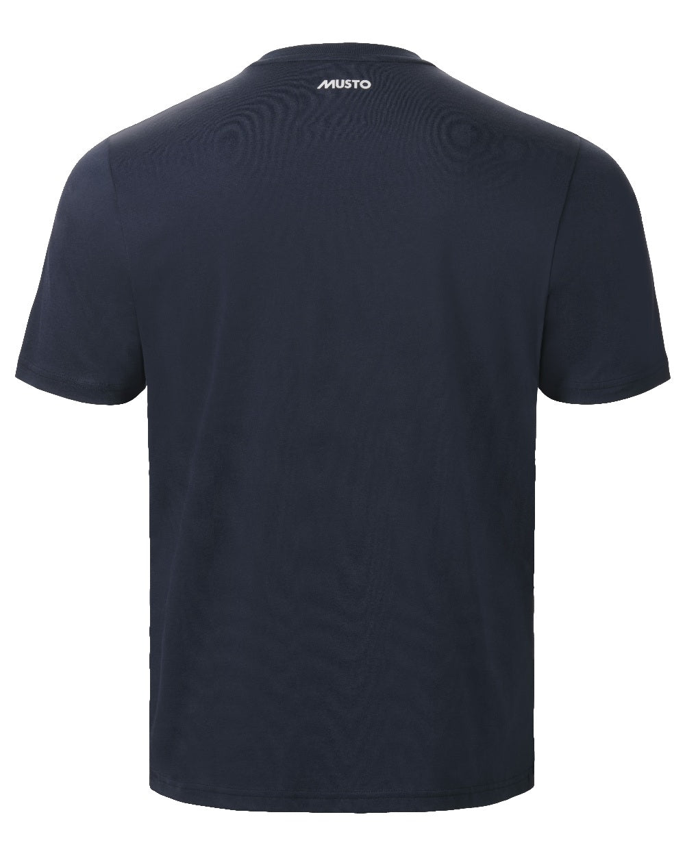 Navy Coloured Musto Mens Original Short Sleeve T-Shirt on White Background
