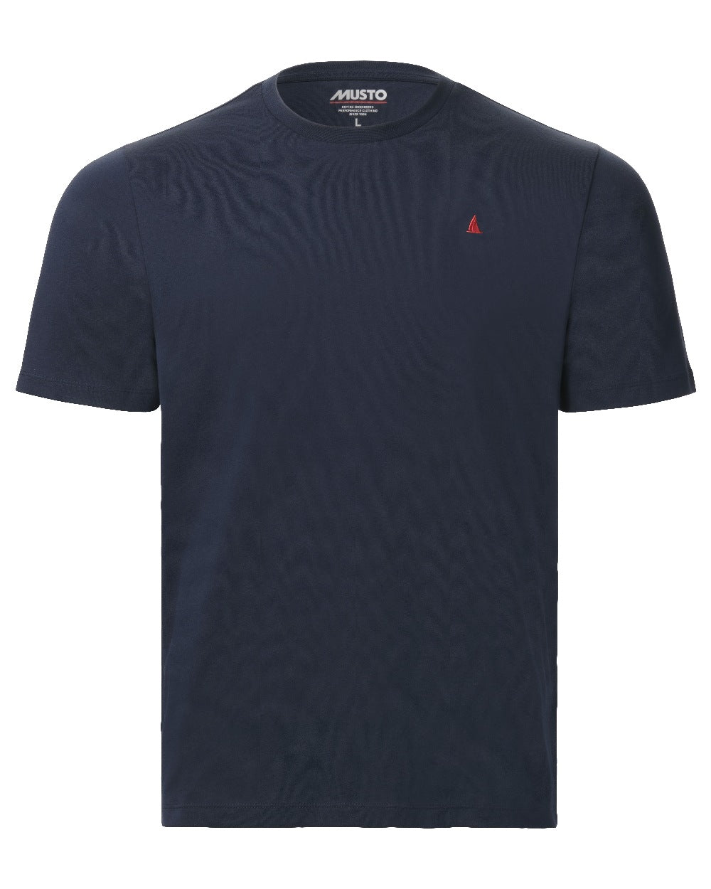 Navy Coloured Musto Mens Original Short Sleeve T-Shirt on White Background
