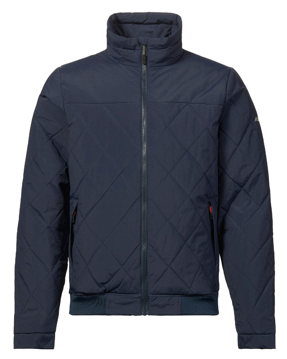 Navy Coloured Musto Mens Snug Diamond Quilted Jacket On A White Background 