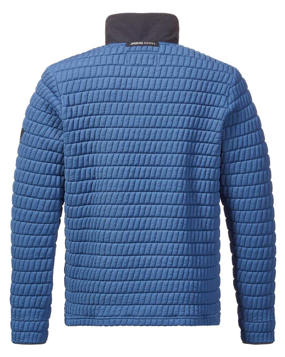 Marine Blue Coloured Musto Mens Snug Pullover On A White Background 